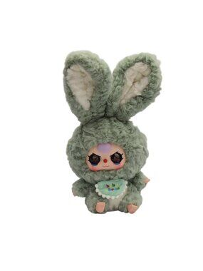 Baby Three Lily Rabbit Town V1 Plush Doll Green Rabbit Cure Planets 8"
